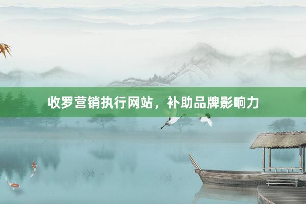 收罗营销执行网站，补助品牌影响力